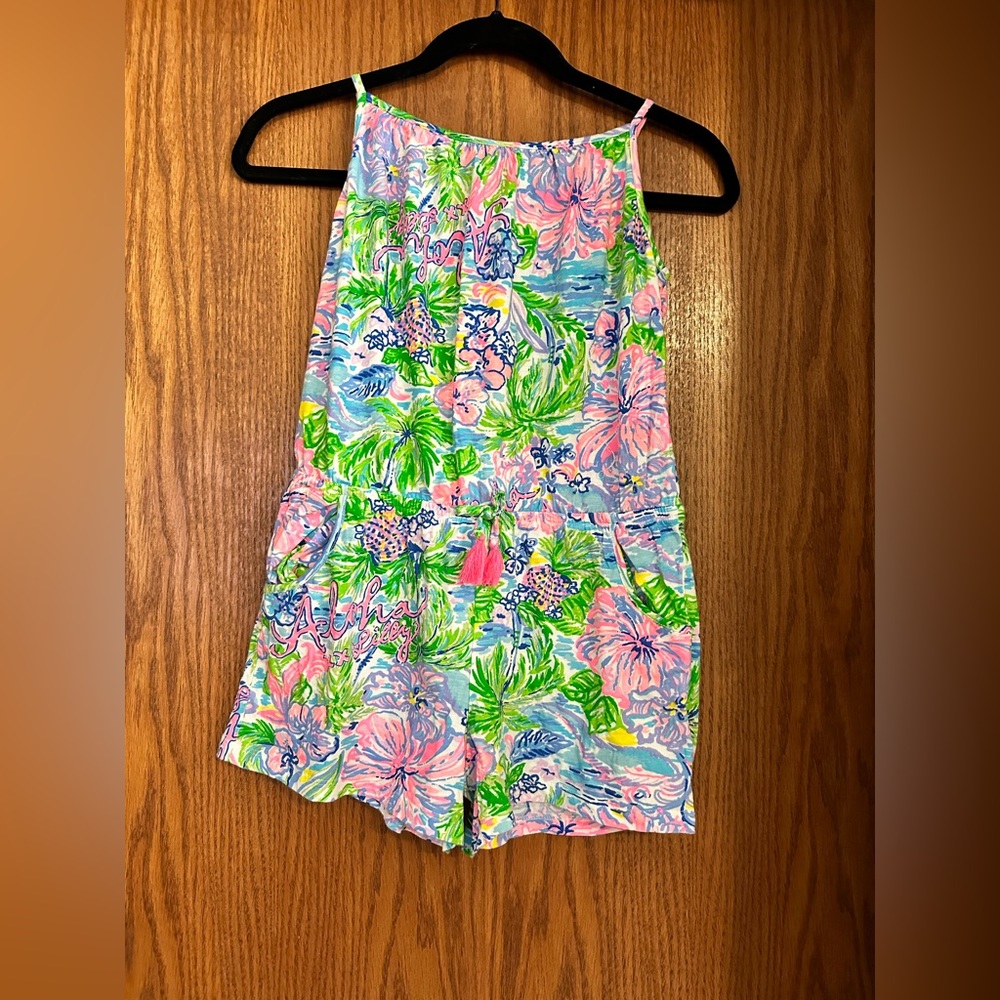 Lilly Pulitzer girl romper- Aloha print